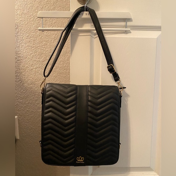 Black convertible display backpack crossbody - Picture 3 of 8